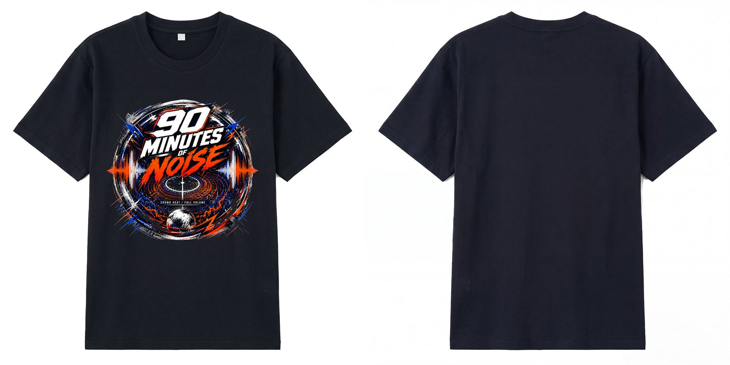 90 Minutes of Noise — World Cup Football Soundwave Graphic T-Shirt | Premium 200gsm Cotton | 7 Colors