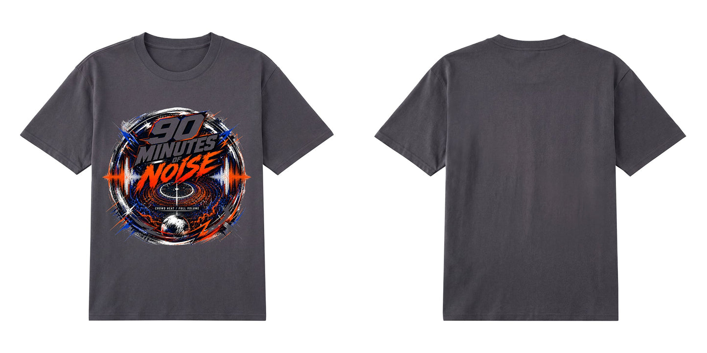 90 Minutes of Noise — World Cup Football Soundwave Graphic T-Shirt | Premium 200gsm Cotton | 7 Colors