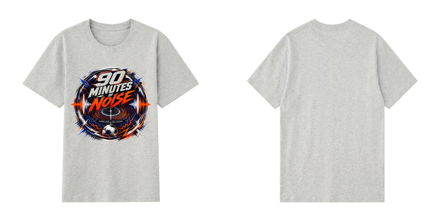 90 Minutes of Noise — World Cup Football Soundwave Graphic T-Shirt | Premium 200gsm Cotton | 7 Colors