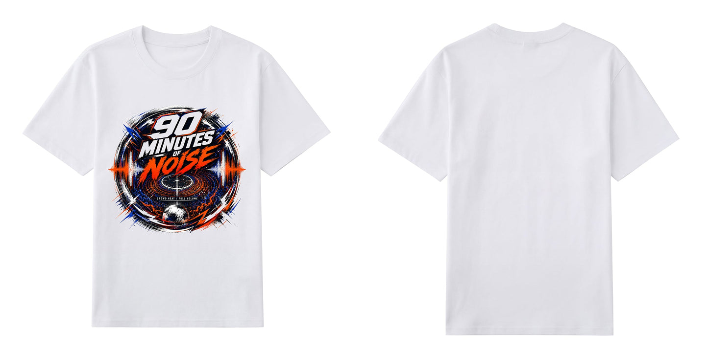 90 Minutes of Noise — World Cup Football Soundwave Graphic T-Shirt | Premium 200gsm Cotton | 7 Colors
