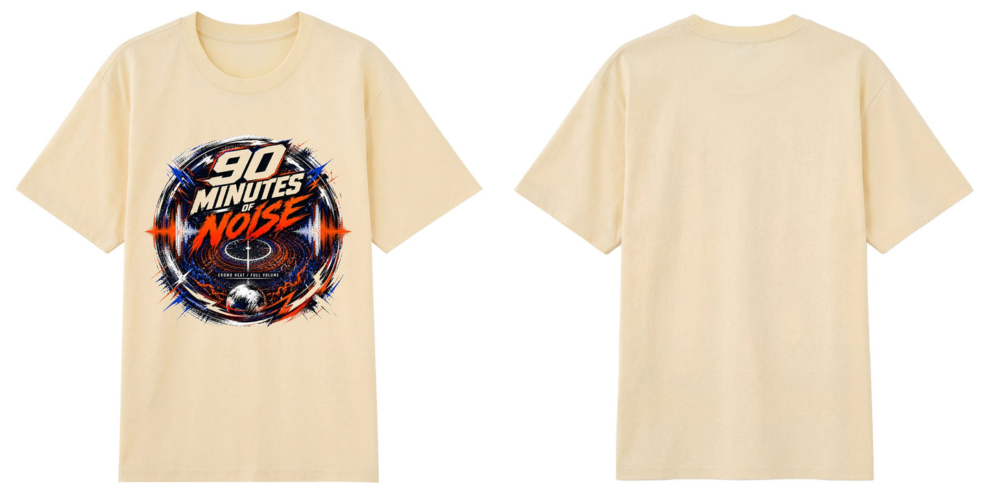 90 Minutes of Noise — World Cup Football Soundwave Graphic T-Shirt | Premium 200gsm Cotton | 7 Colors