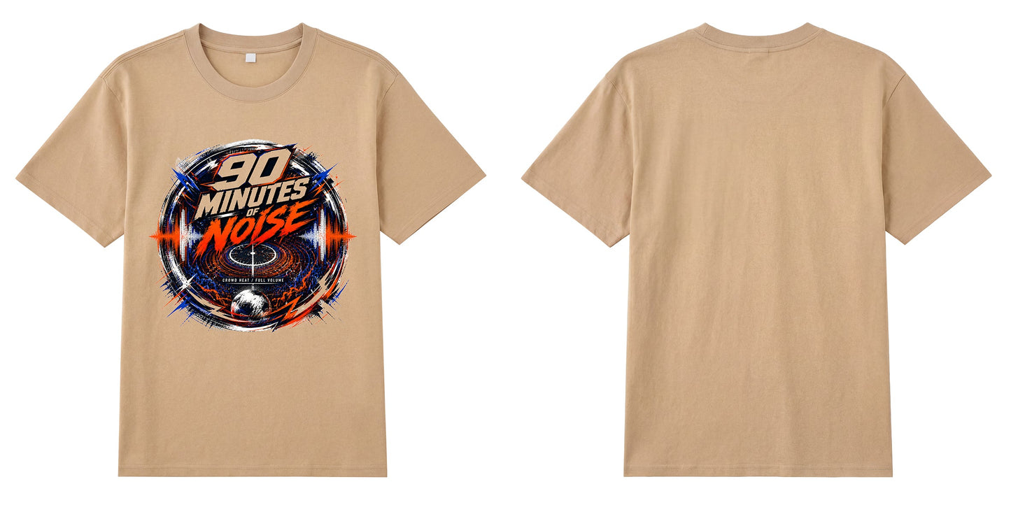 90 Minutes of Noise — World Cup Football Soundwave Graphic T-Shirt | Premium 200gsm Cotton | 7 Colors