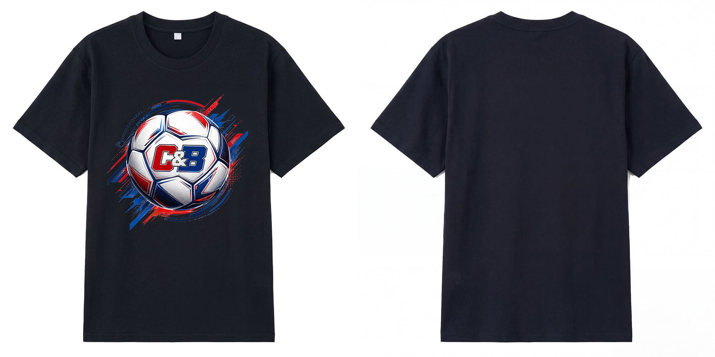 C&B Football — World Cup Soccer Ball Graphic T-Shirt | Premium 200gsm Cotton | 6 Colors ChromaBrite Clothing