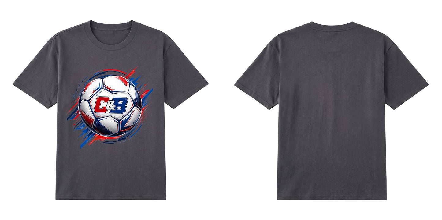 C&B Football — World Cup Soccer Ball Graphic T-Shirt | Premium 200gsm Cotton | 6 Colors ChromaBrite Clothing