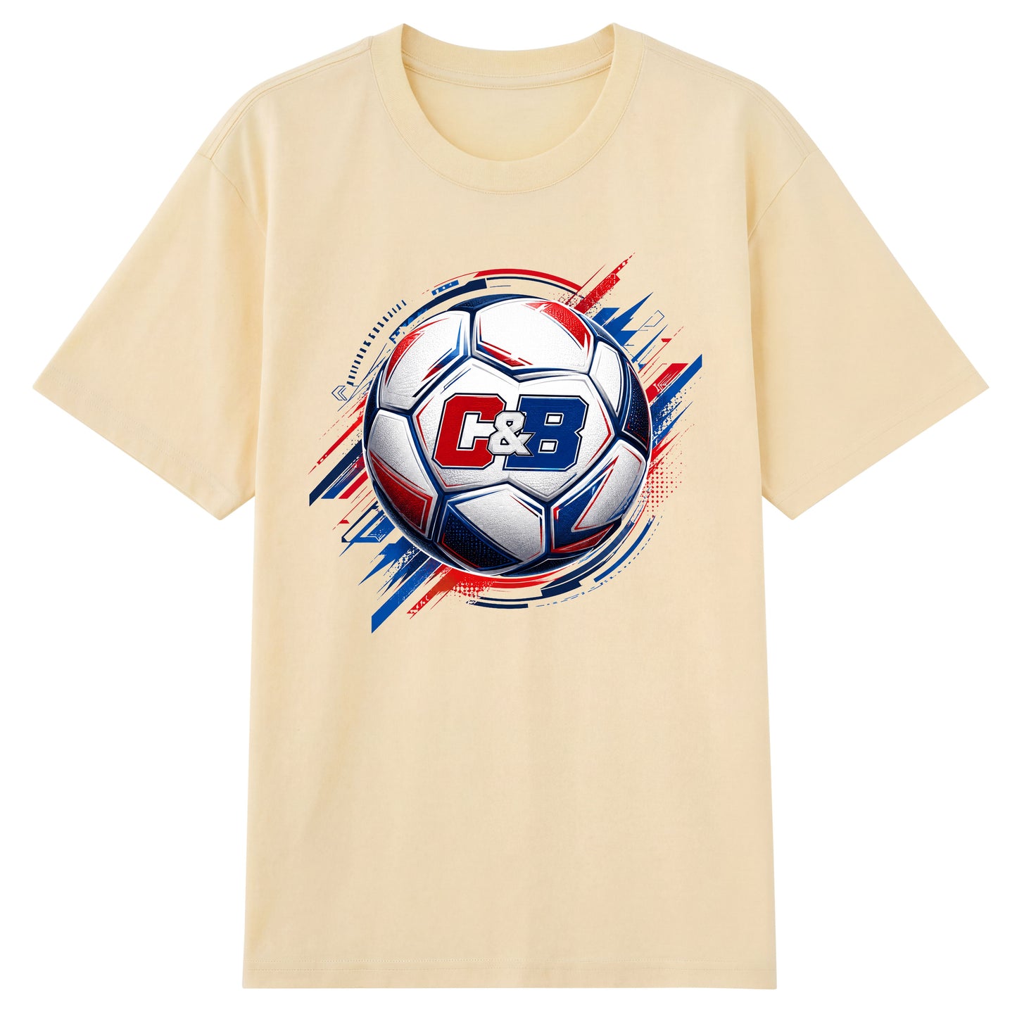 C&B Football — World Cup Soccer Ball Graphic T-Shirt | Premium 200gsm Cotton | 6 Colors ChromaBrite Clothing