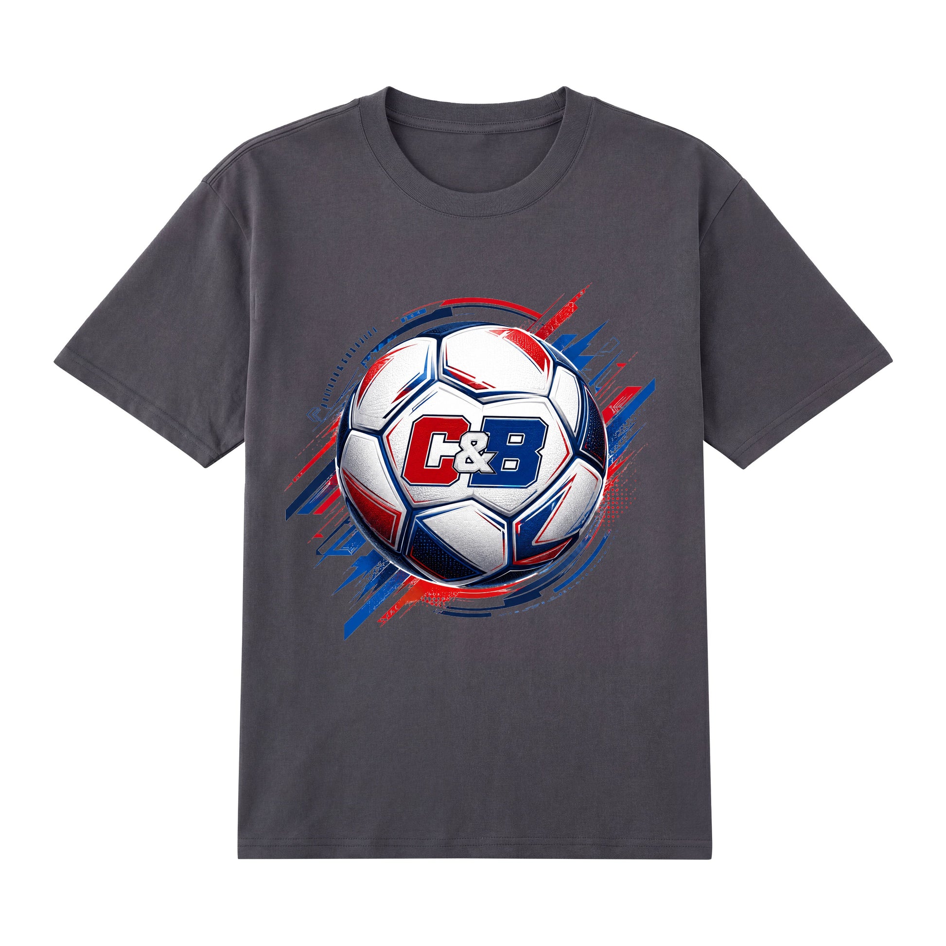 C&B Football — World Cup Soccer Ball Graphic T-Shirt | Premium 200gsm Cotton | 6 Colors ChromaBrite Clothing