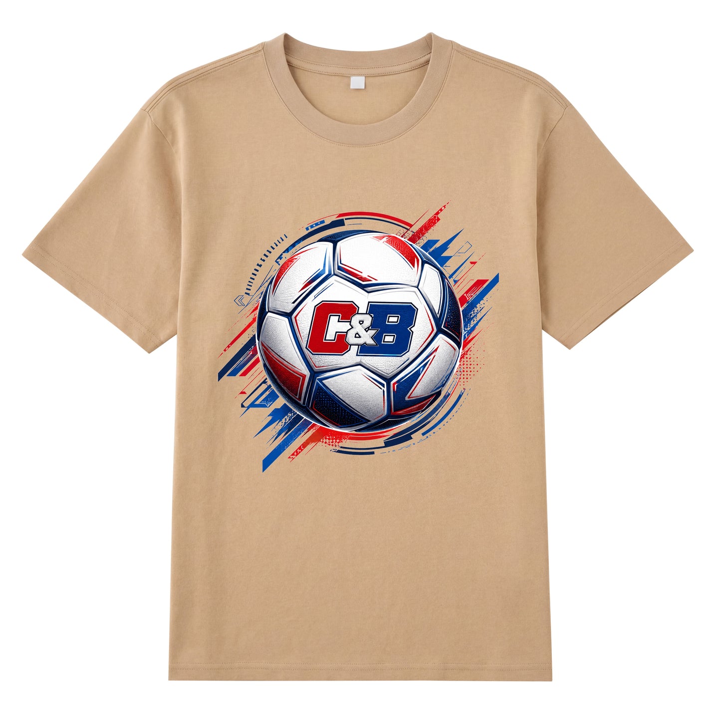 C&B Football — World Cup Soccer Ball Graphic T-Shirt | Premium 200gsm Cotton | 6 Colors ChromaBrite Clothing
