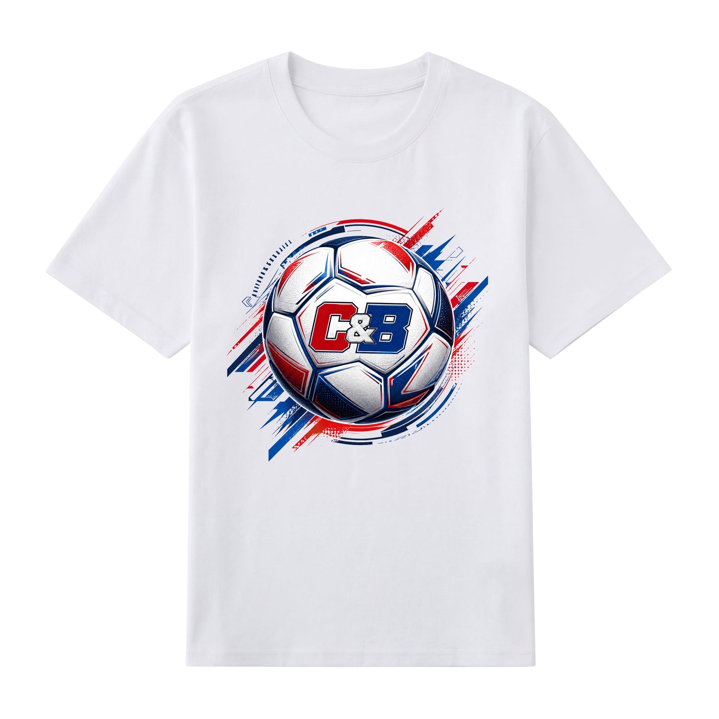 C&B Football — World Cup Soccer Ball Graphic T-Shirt | Premium 200gsm Cotton | 6 Colors ChromaBrite Clothing