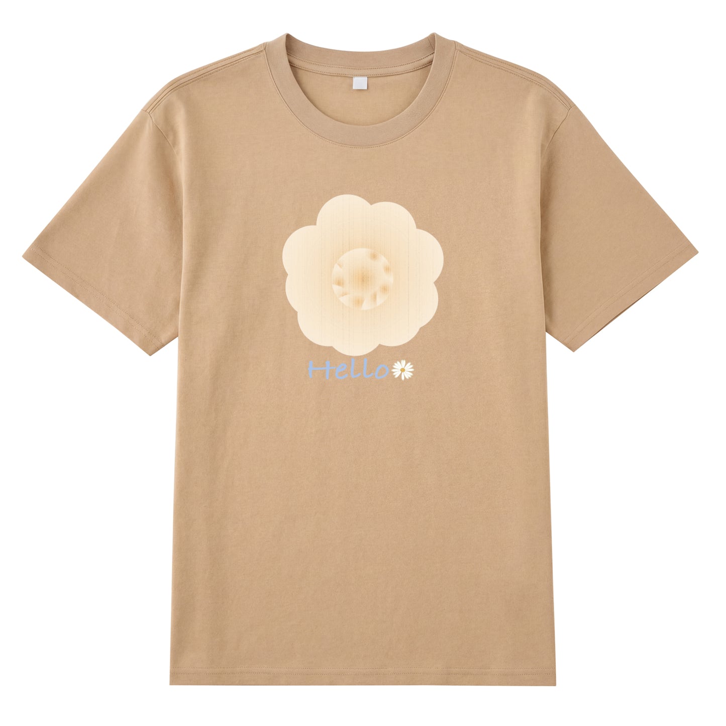 Alternate angle of cream t恤 featuring Cream Whisper Bloom Staple Tee - 展示2
