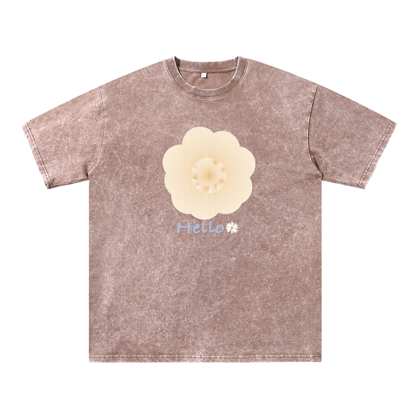 Detail view of cream t恤 featuring Cream Whisper Bloom Vintage Tee
