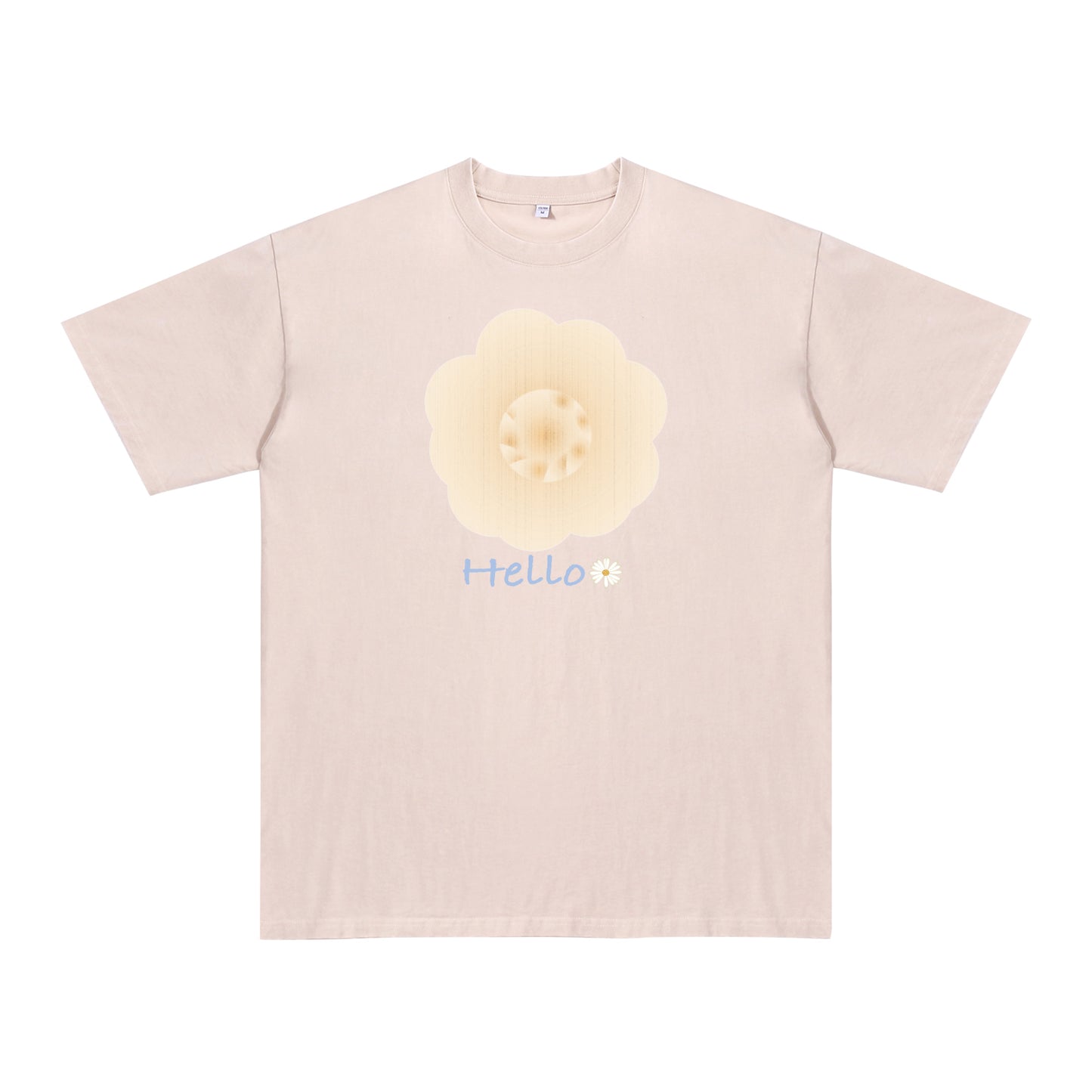 Detail view of cream t恤 featuring Cream Whisper Bloom Vintage Tee