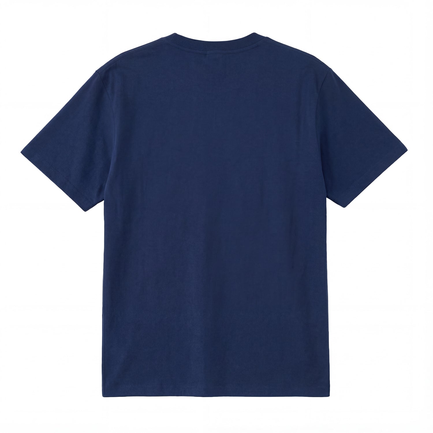 Back view of navy t恤 featuring Daisy Interlock Wordmark Staple Tee