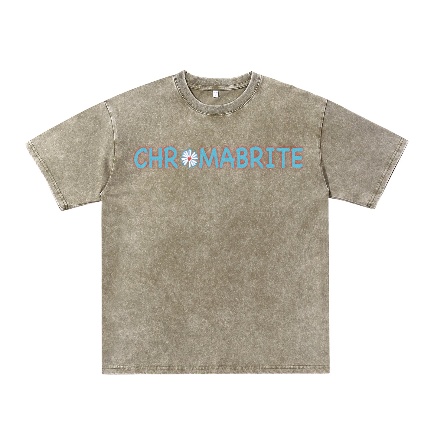 Alternate angle of green t恤 featuring Daisy Interlock Wordmark Vintage Tee