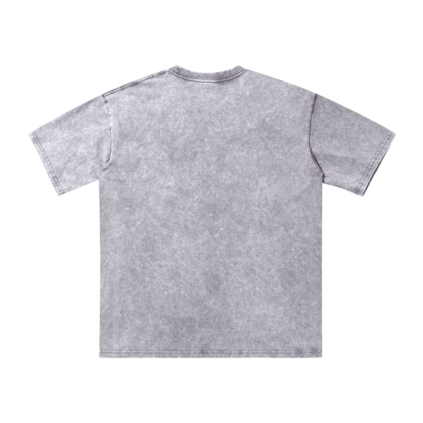 Back view of gray t恤 featuring Daisy Interlock Wordmark Vintage Tee