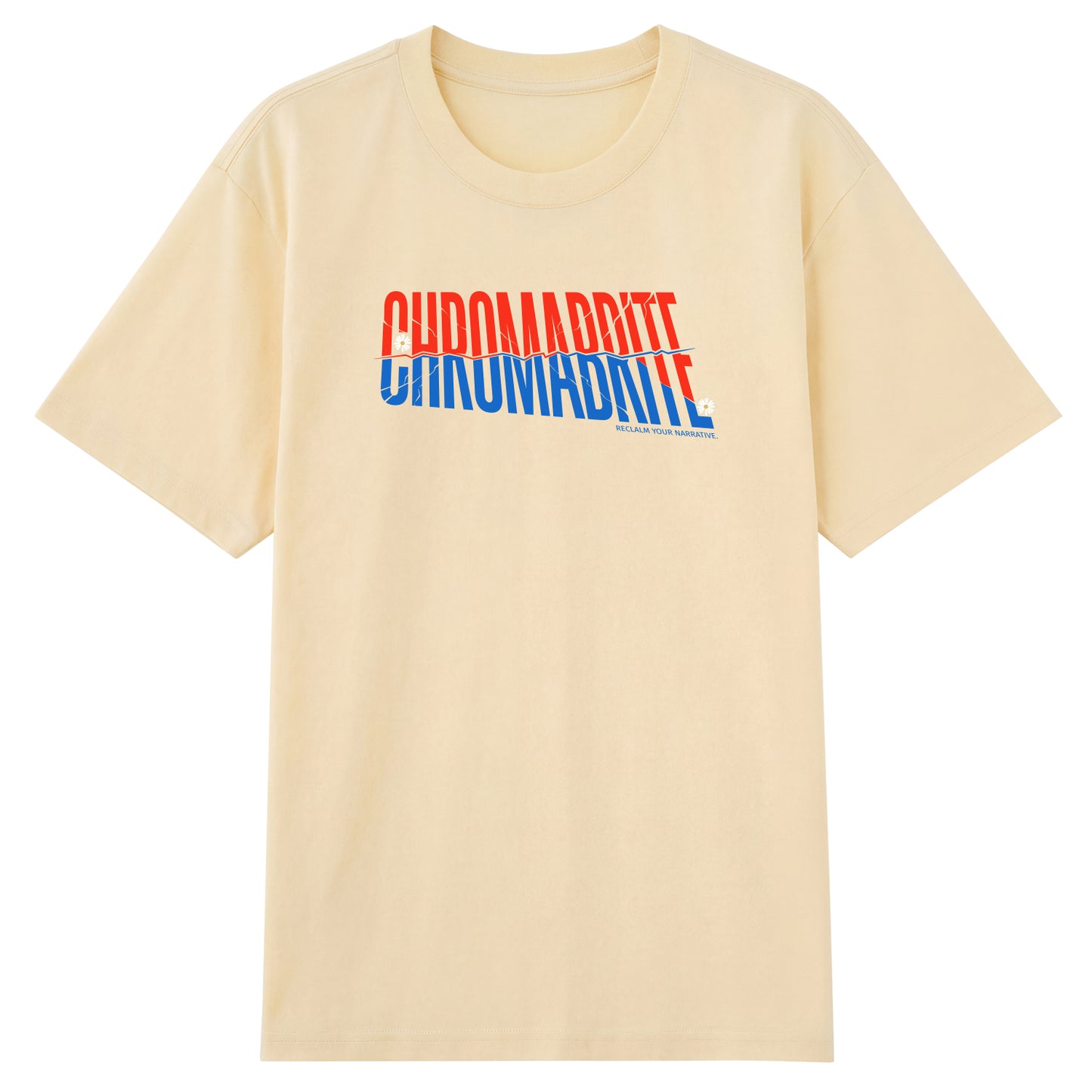 Detail view of t恤 featuring Diagonal Narrative Wordmark Staple Tee