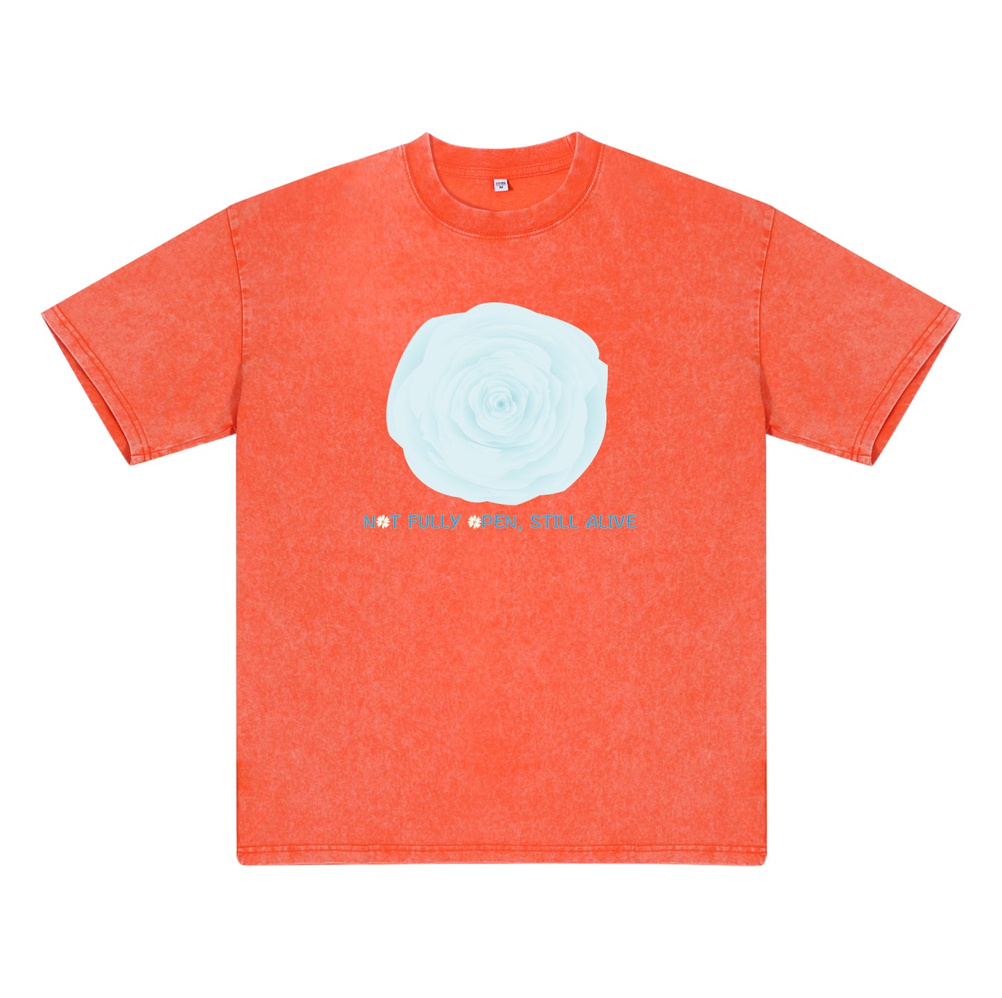 Detail view of t恤 featuring NOT FULLY OPEN STILL ALIVE Vintage Tee