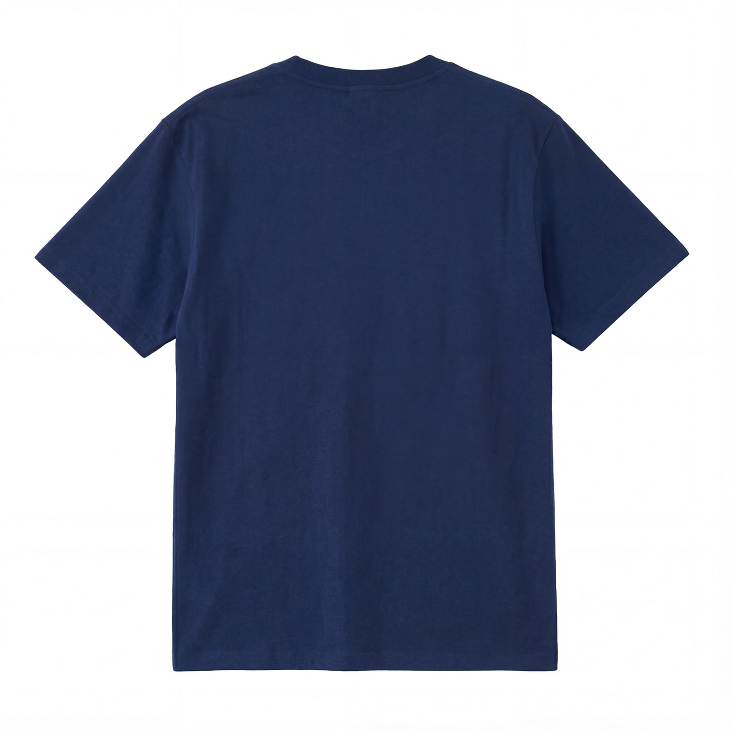 Back view of navy t恤 featuring PEARL SHELL BLOOM Staple Tee