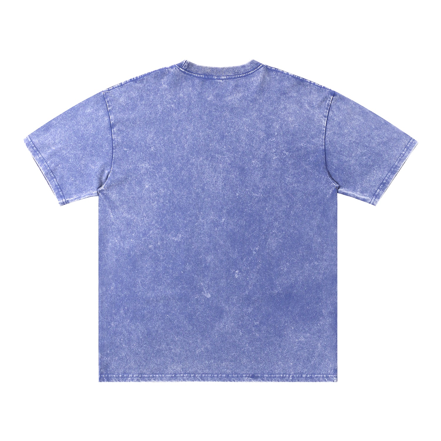 Back view of blue t恤 featuring PEARL SHELL BLOOM Vintage Tee