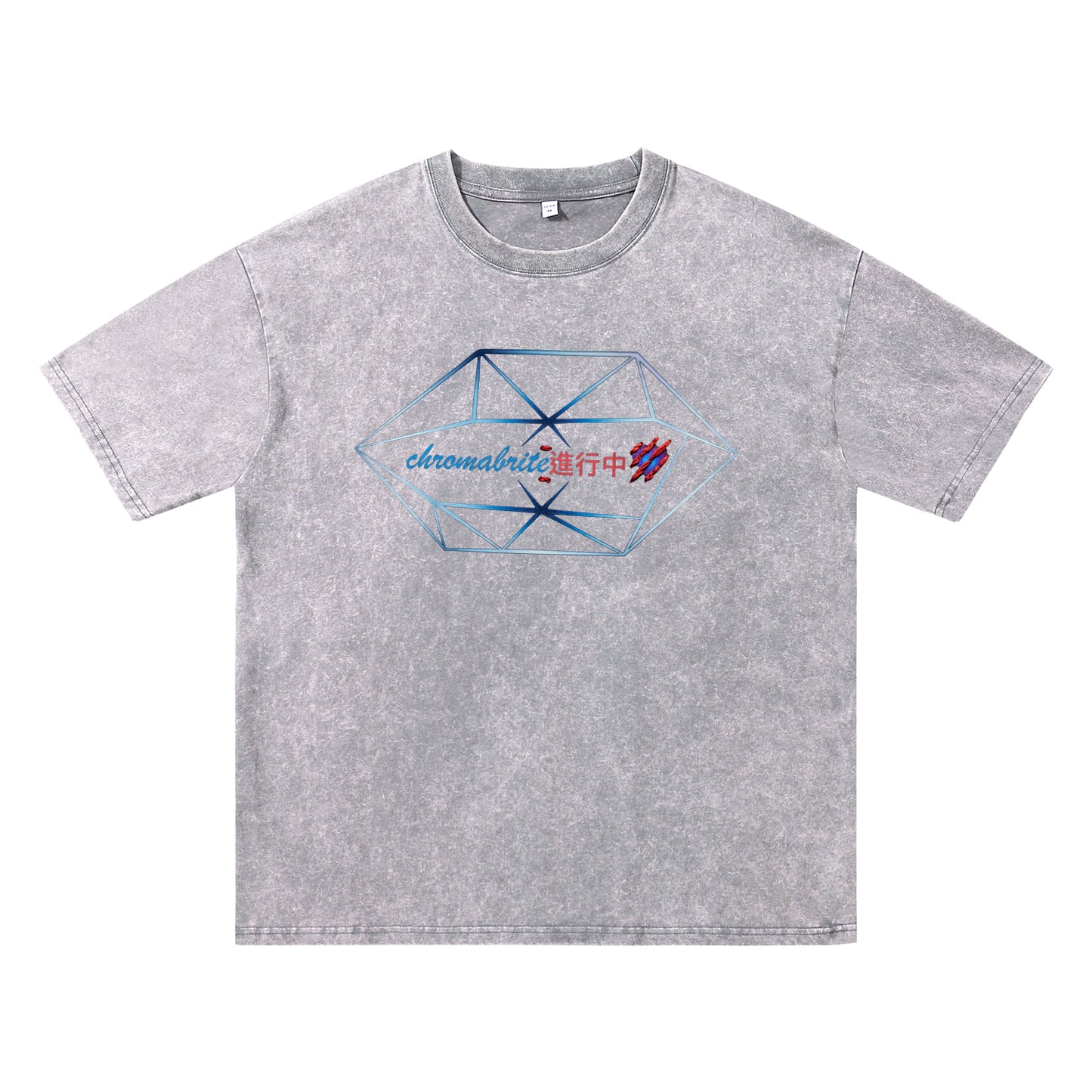 Front view of gray t恤 featuring Prism In Motion Vintage Tee