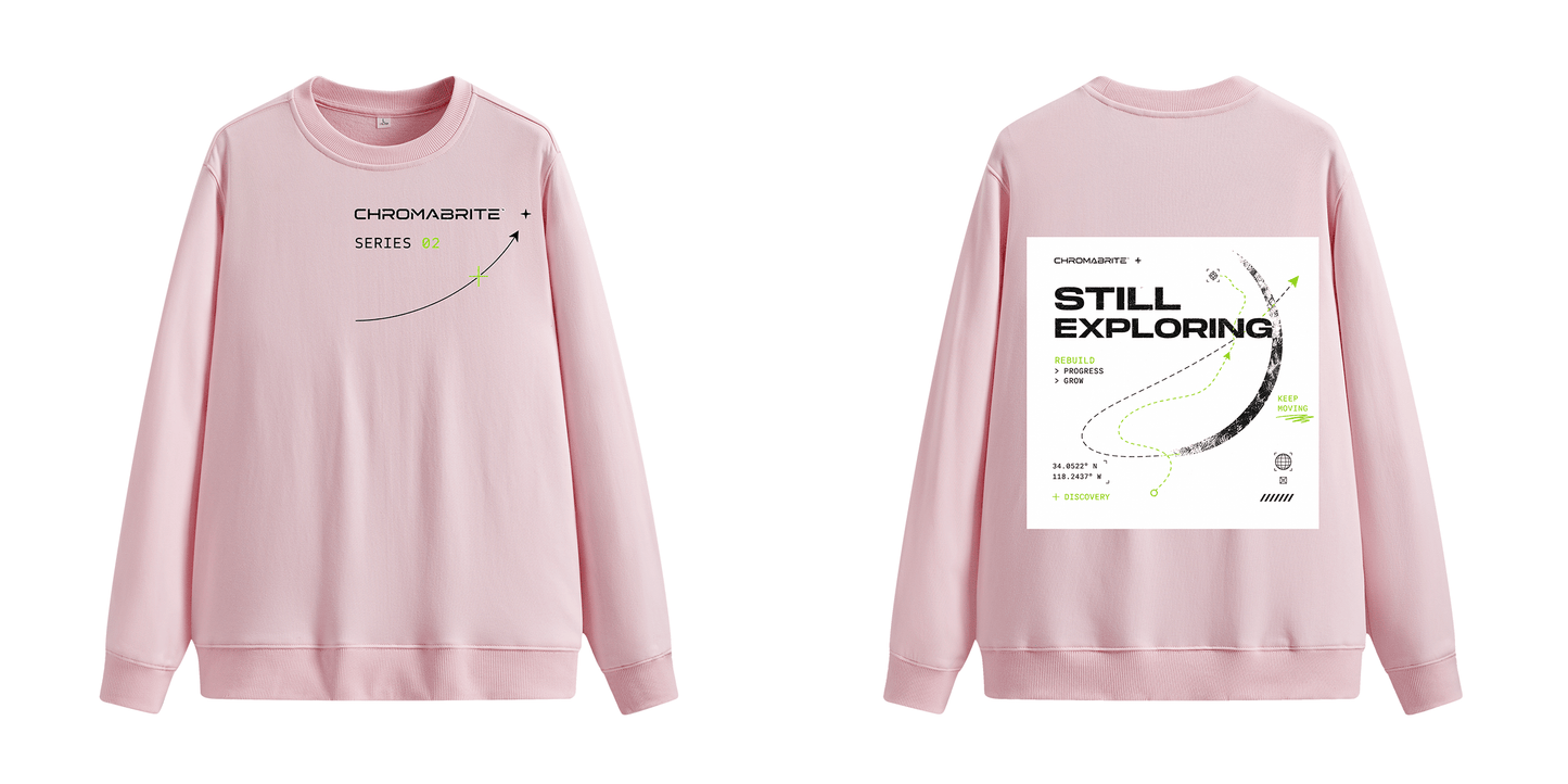 ChromaBrite "Still Exploring" Crewneck Sweatshirt ChromaBrite Clothing