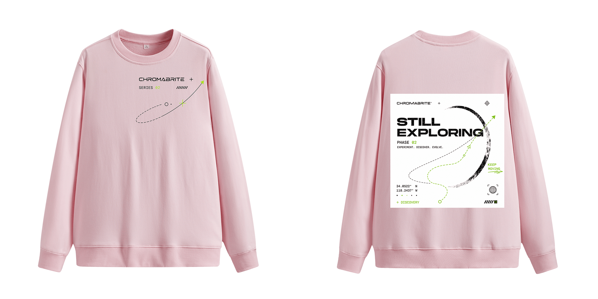 ChromaBrite Green Hoodie Alternative | Oversized Graphic Crewneck ChromaBrite Clothing