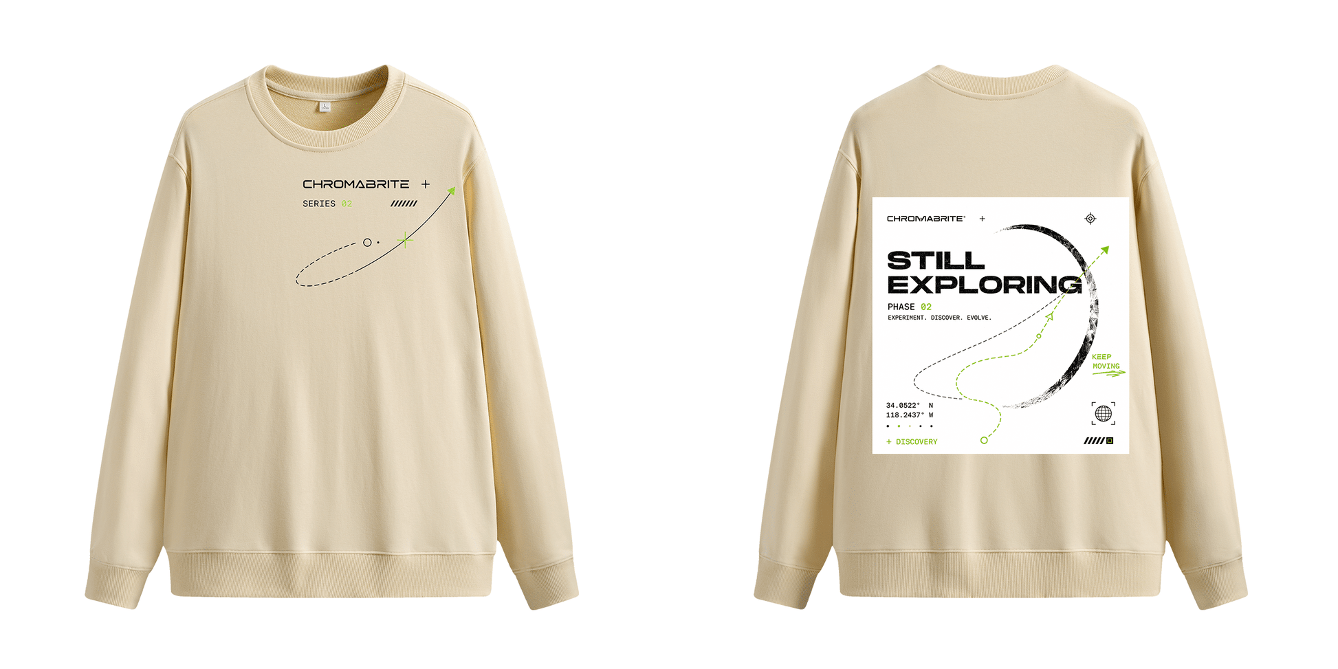 ChromaBrite Green Hoodie Alternative | Oversized Graphic Crewneck ChromaBrite Clothing