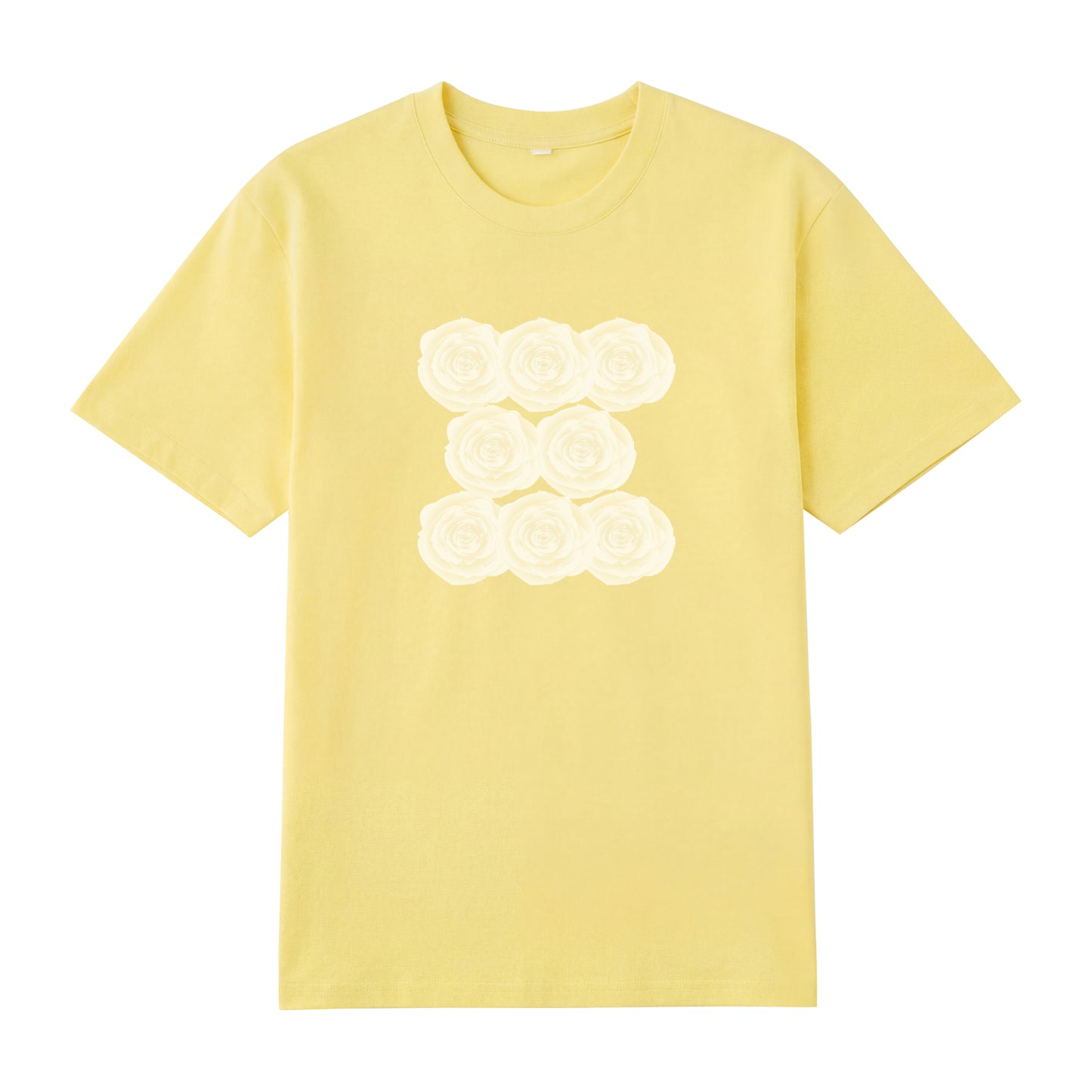 Alternate angle of yellow t恤 featuring Sunlit Vanilla Rose Staple Tee