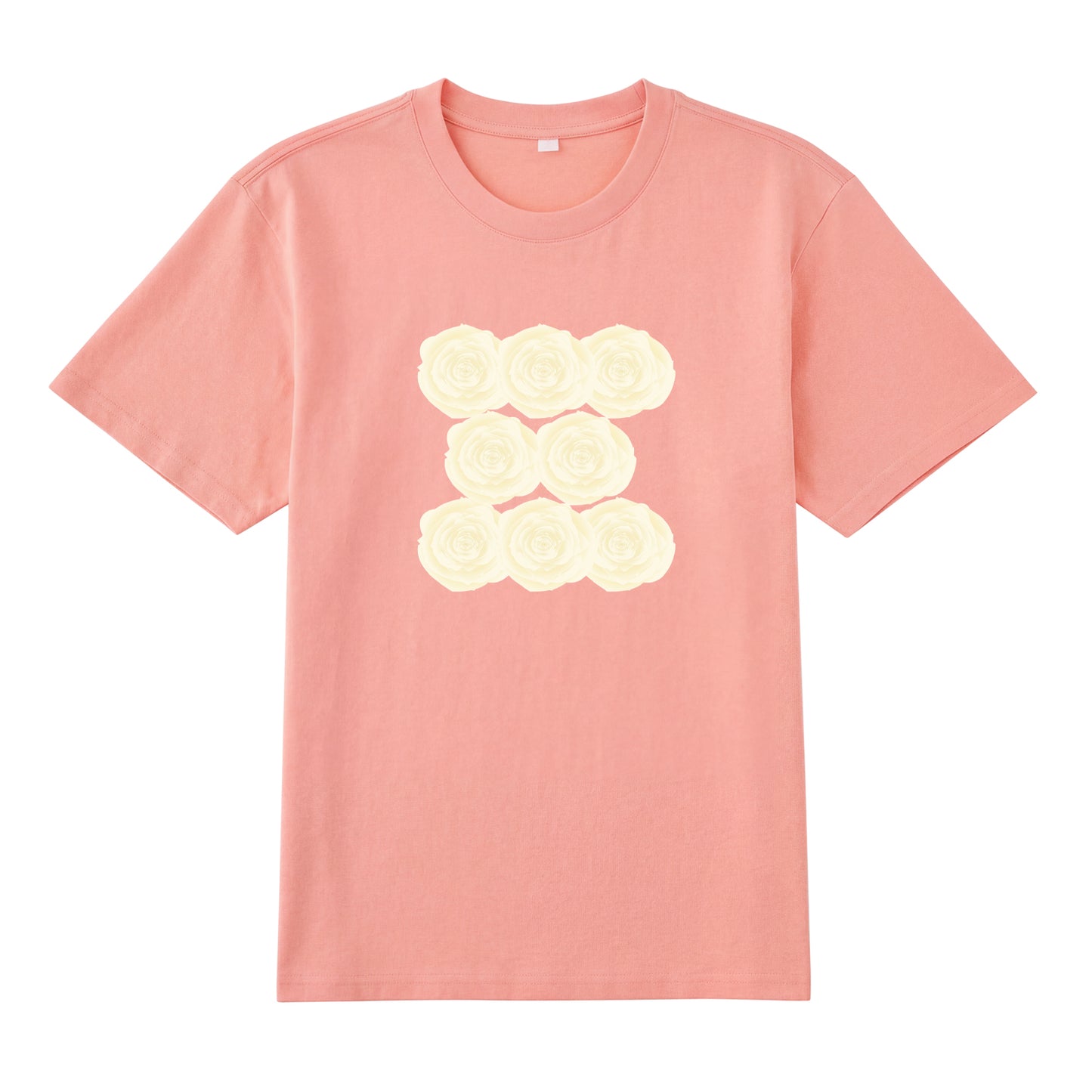 Detail view of t恤 featuring Sunlit Vanilla Rose Staple Tee