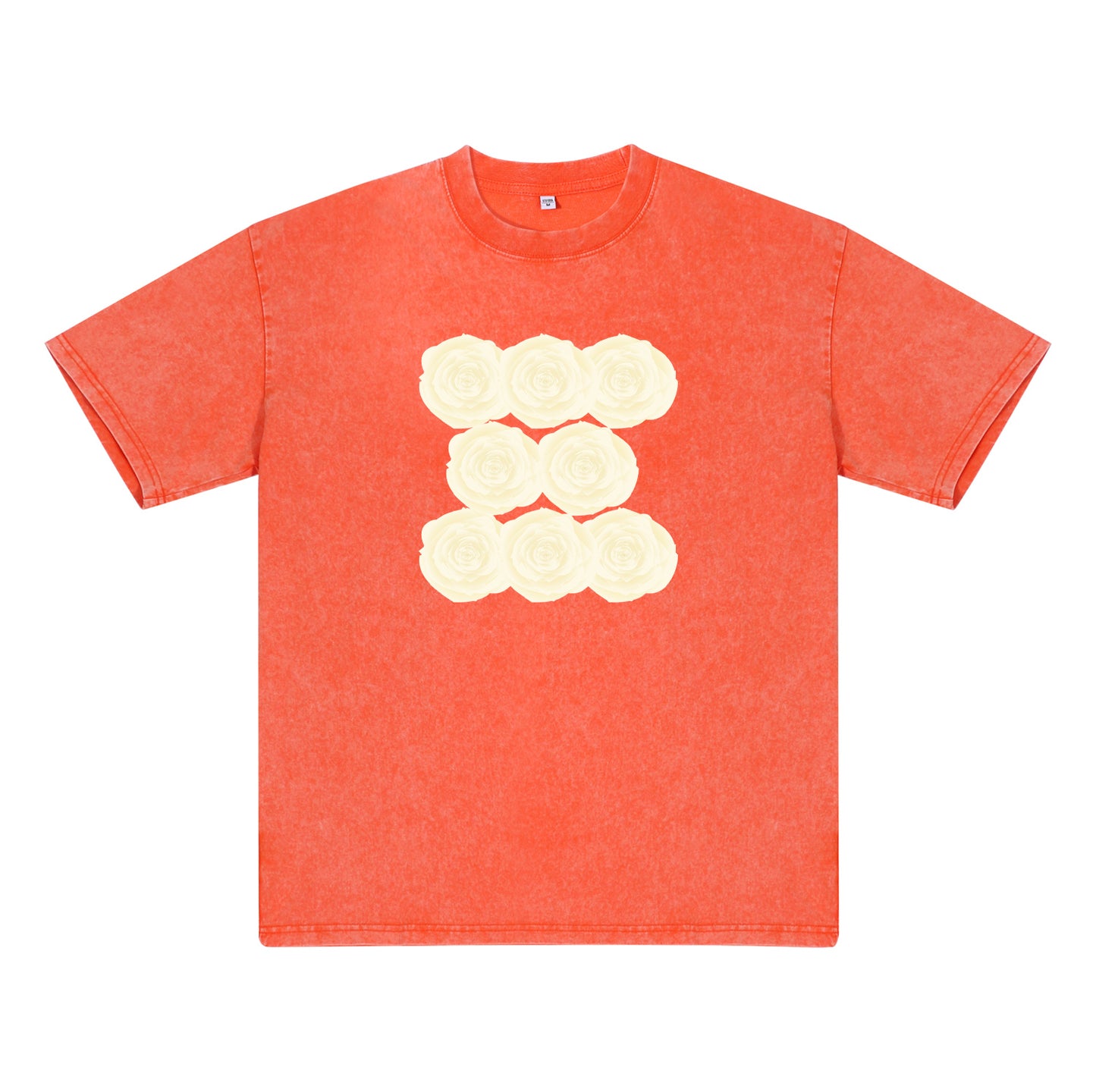 Detail view of t恤 featuring Sunlit Vanilla Rose Vintage Tee