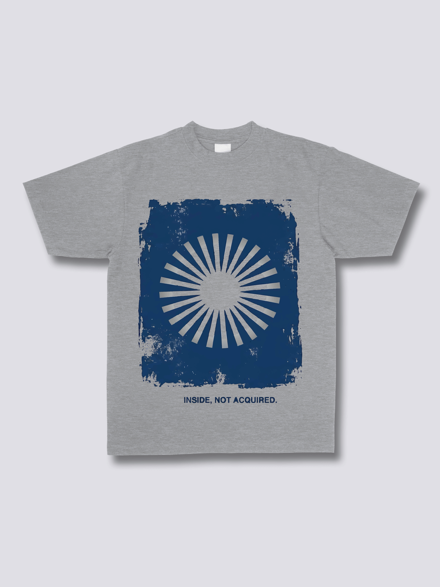 Minimalist Abstract Indigo Circle Tee - Oversized THE BLUE SUN ChromaBrite Clothing
