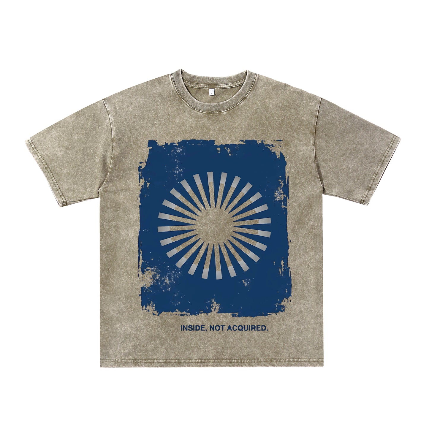Oversized Tshirts for Men Short Sleeve Washed Basic THE BLUE SUN Vintage Tee ChromaBrite Clothing - 展示3