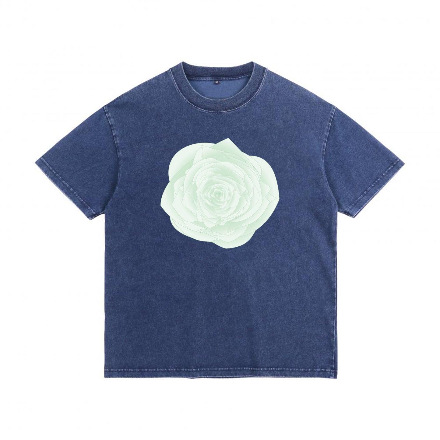 Front view of t恤 featuring WILDWOOD ROSE Denim Washed Tee