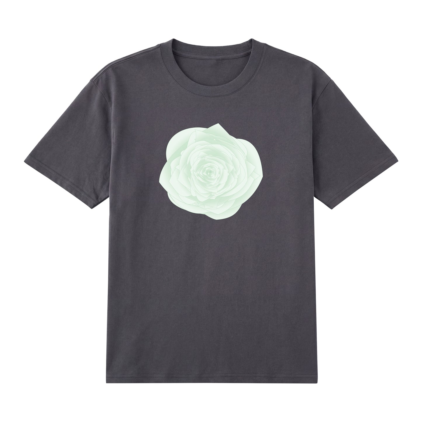 Alternate angle of grey t恤 featuring WILDWOOD ROSE Staple Tee