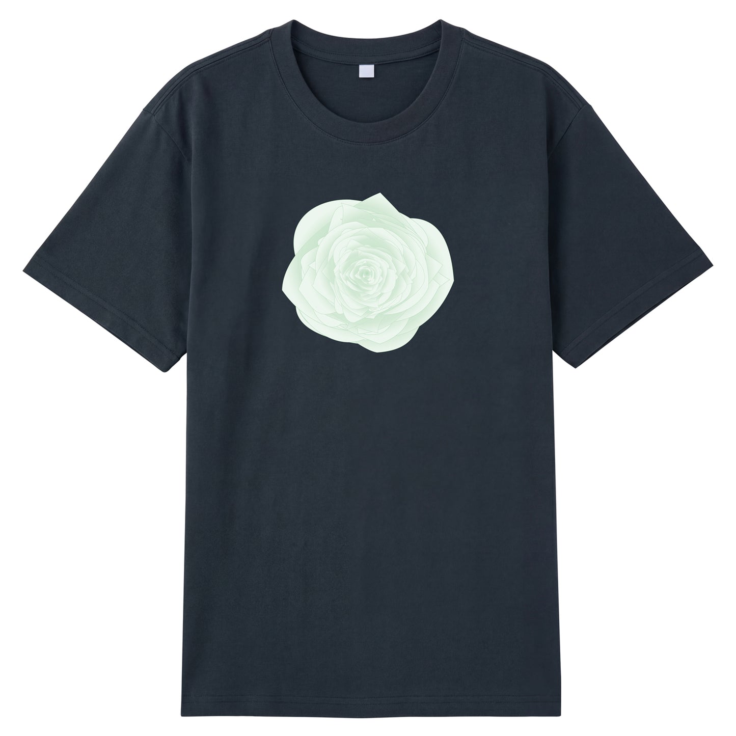 Detail view of grey t恤 featuring WILDWOOD ROSE Staple Tee - 展示3