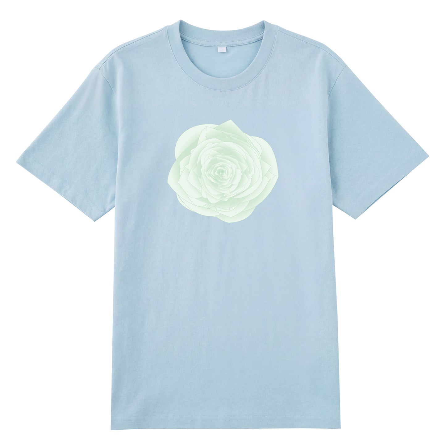 Alternate angle of blue t恤 featuring WILDWOOD ROSE Staple Tee