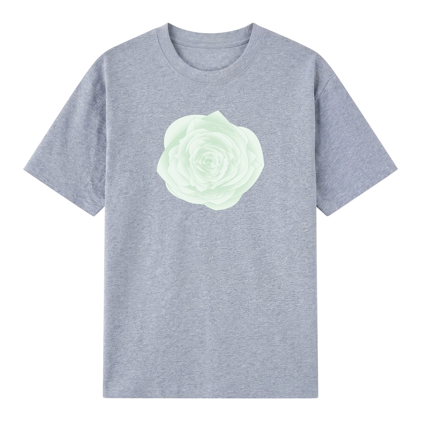 Detail view of grey t恤 featuring WILDWOOD ROSE Staple Tee - 展示2