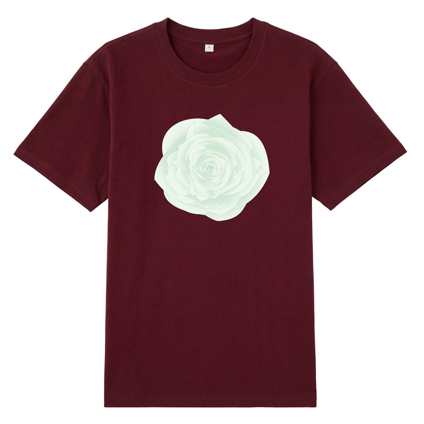 Detail view of red t恤 featuring WILDWOOD ROSE Staple Tee - 展示2