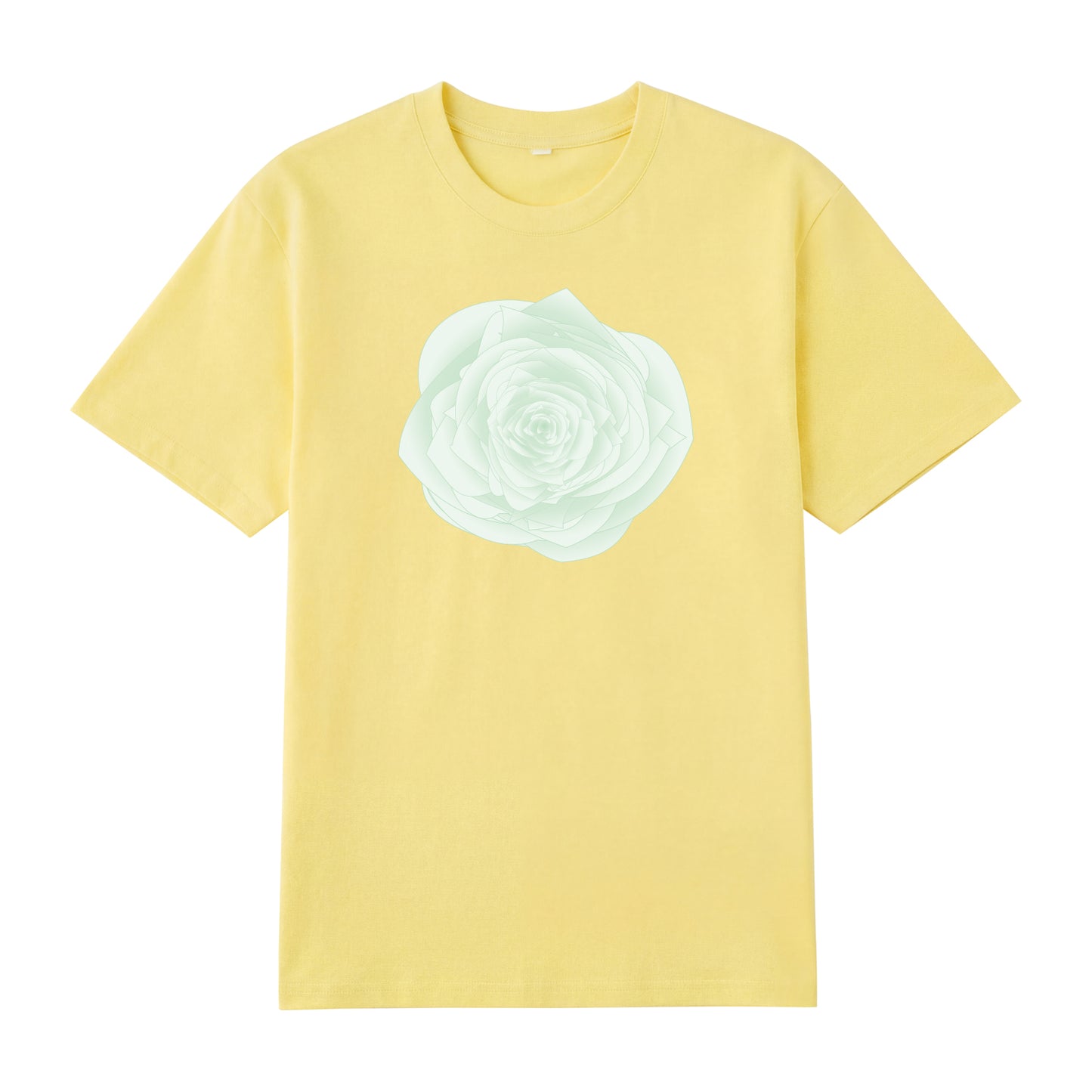 Detail view of yellow t恤 featuring WILDWOOD ROSE Staple Tee