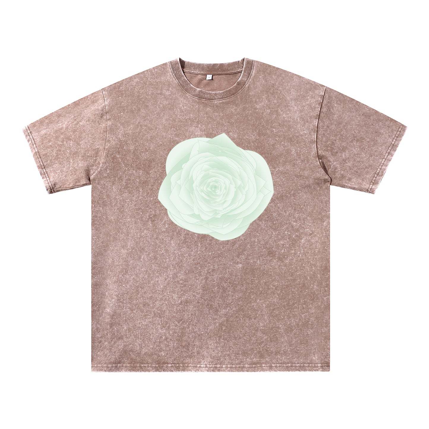 Detail view of brown t恤 featuring WILDWOOD ROSE Vintage Tee
