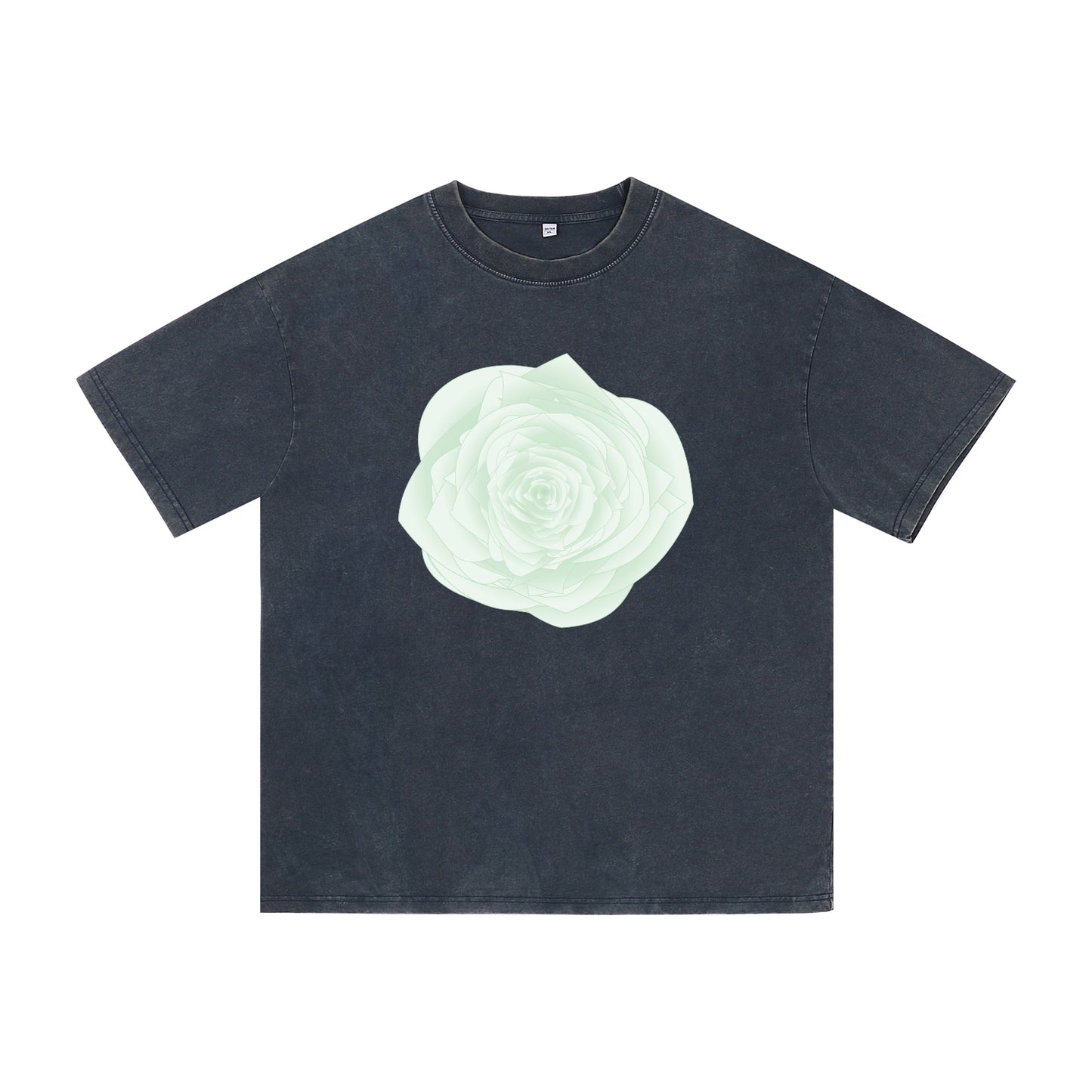 Alternate angle of blue t恤 featuring WILDWOOD ROSE Vintage Tee