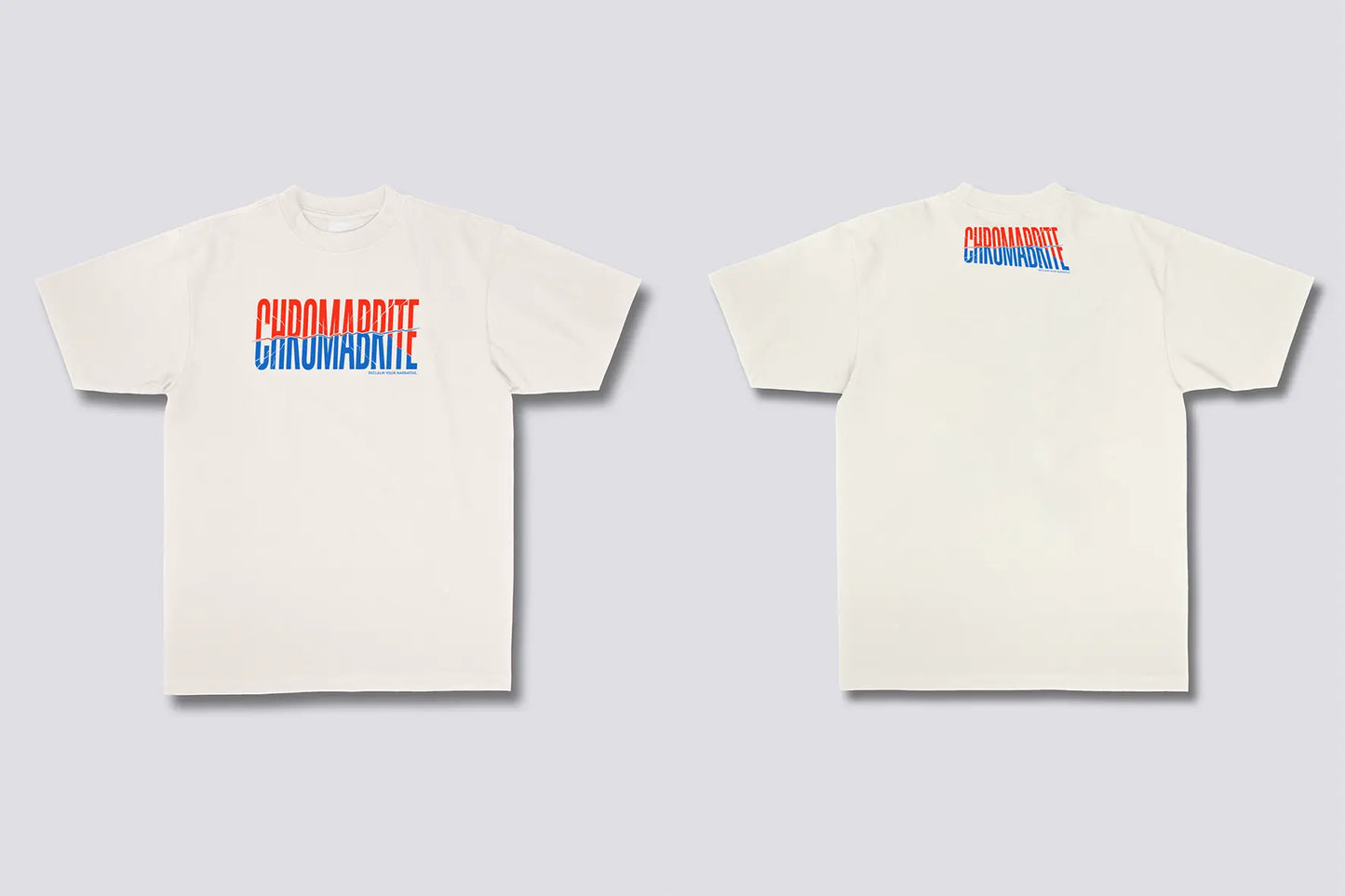 Signature Duo-Tone Logo Graphic Tee - Ins Style - ChromaBrite ChromaBrite Clothing