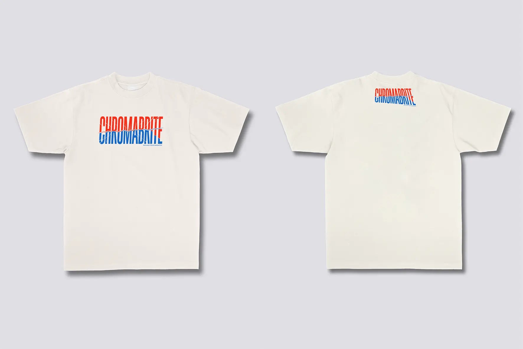 Signature Duo-Tone Logo Graphic Tee - Ins Style - ChromaBrite ChromaBrite Clothing