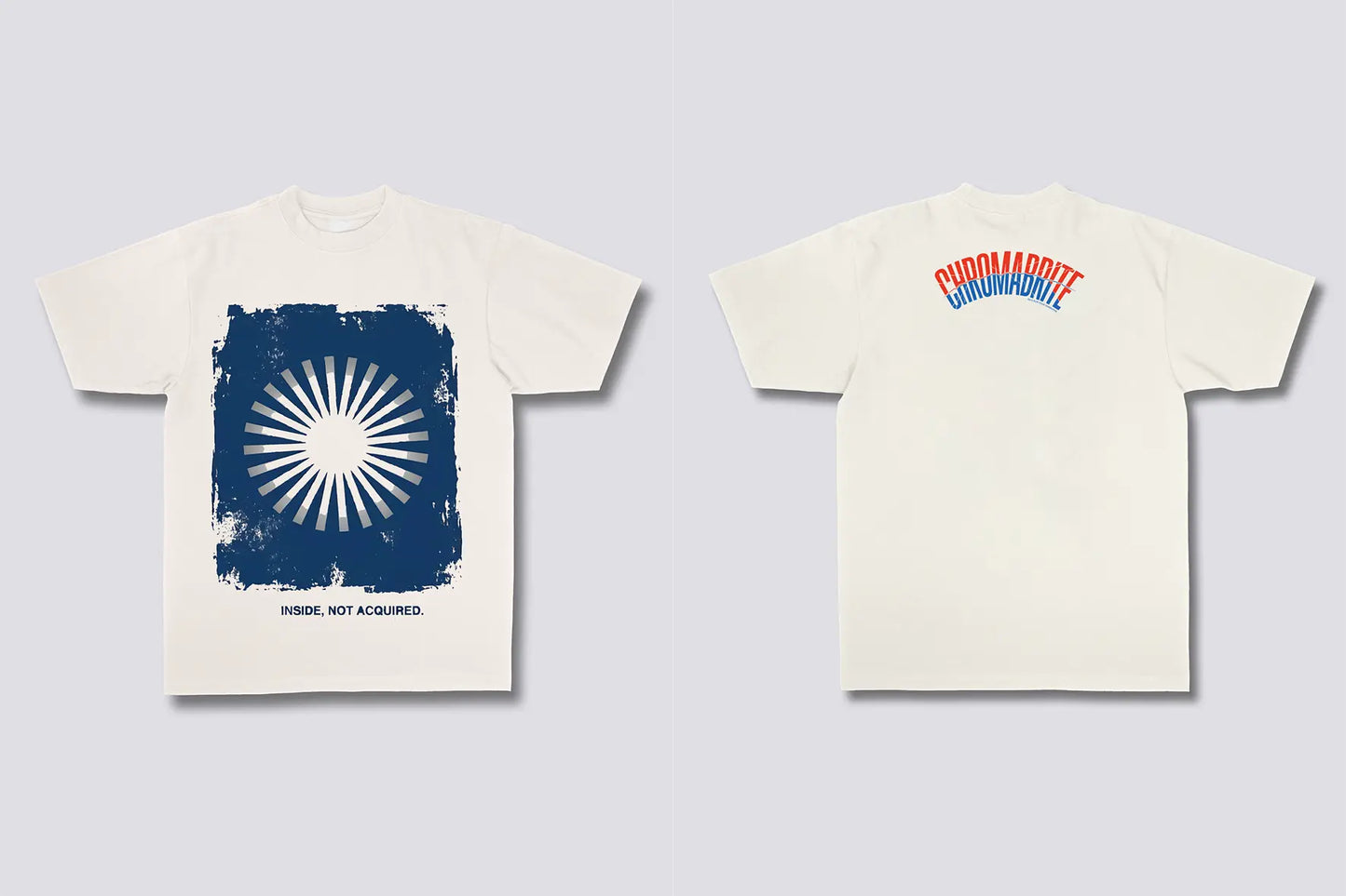 Minimalist Abstract Indigo Circle Tee - Oversized THE BLUE SUN ChromaBrite Clothing