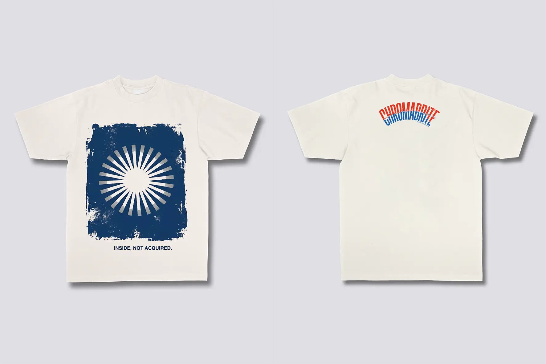 Minimalist Abstract Indigo Circle Tee - Oversized THE BLUE SUN ChromaBrite Clothing