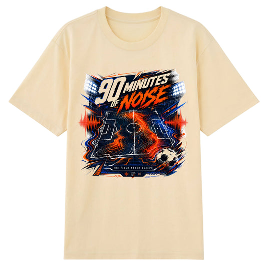 90 Minutes of Noise — World Cup Football Stadium Graphic T-Shirt | Heavyweight 200gsm Cotton