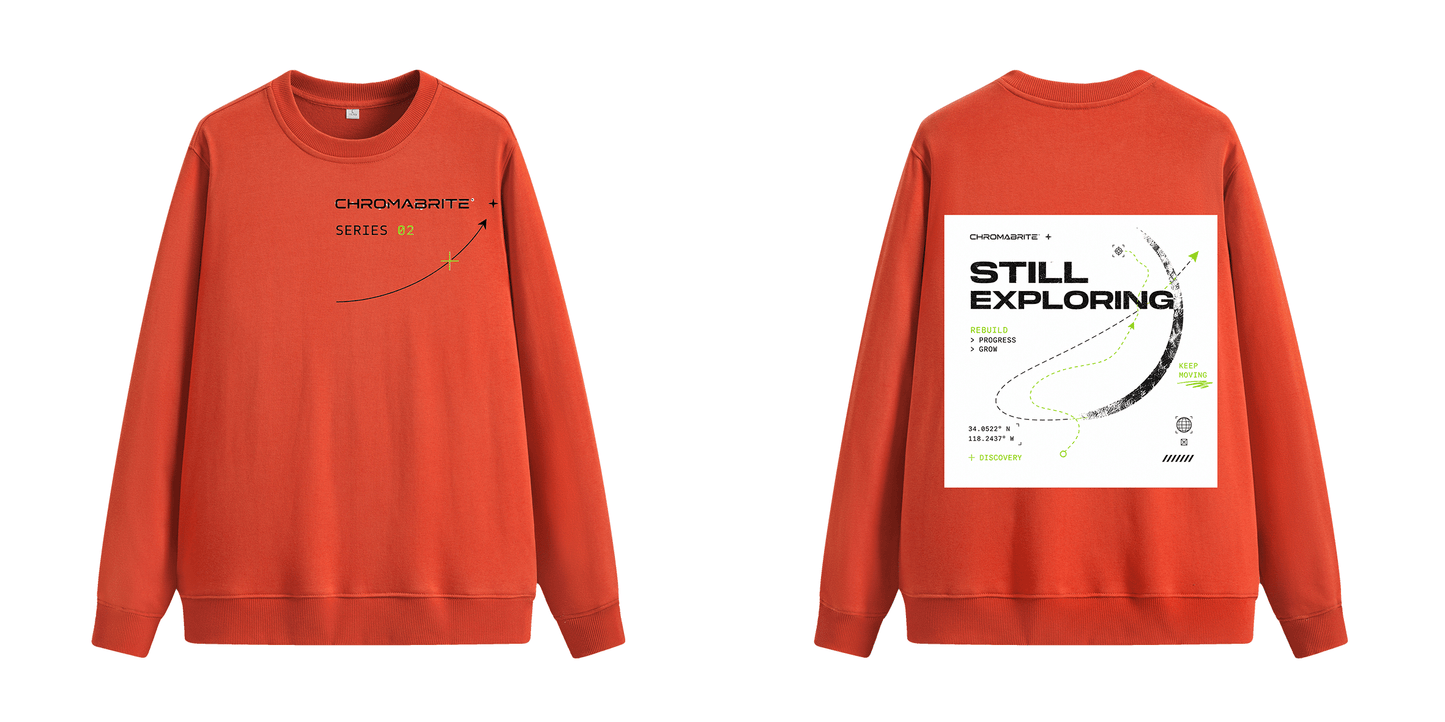 ChromaBrite "Still Exploring" Crewneck Sweatshirt ChromaBrite Clothing