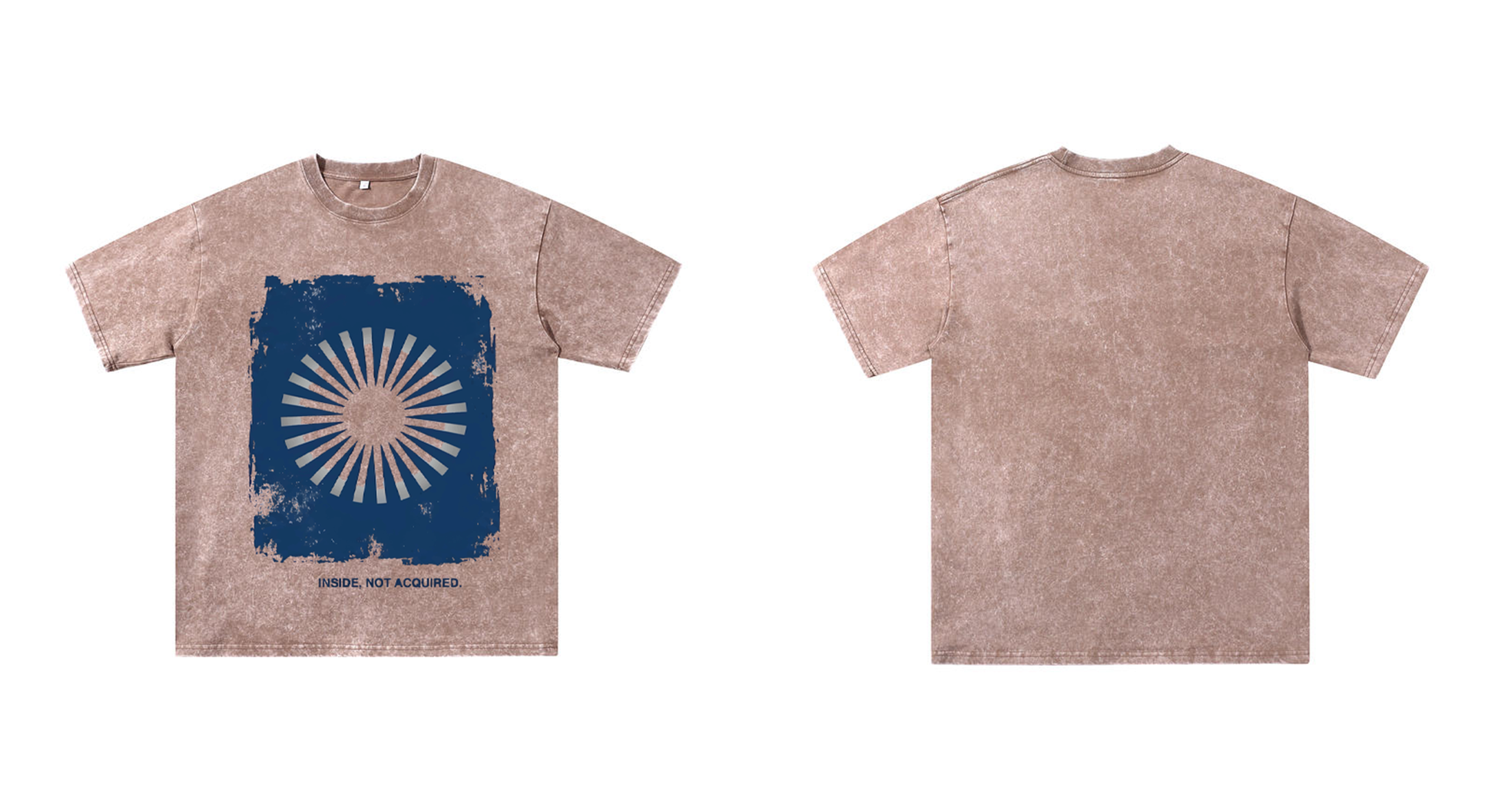 Oversized Tshirts for Men Short Sleeve Vintage Washed Basic Loose Tees THE BLUE SUN ChromaBrite Clothing
