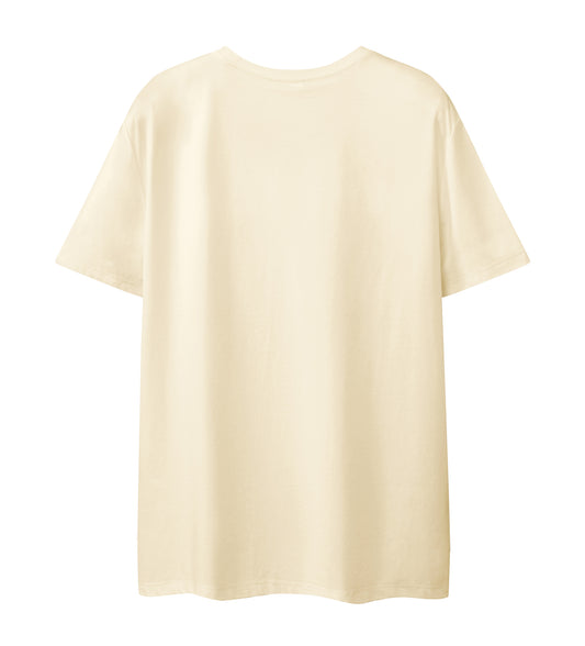Back view of beige t恤 featuring Sorona 230GSM Heavyweight T-Shirt | 7 Colors | Quality Blank