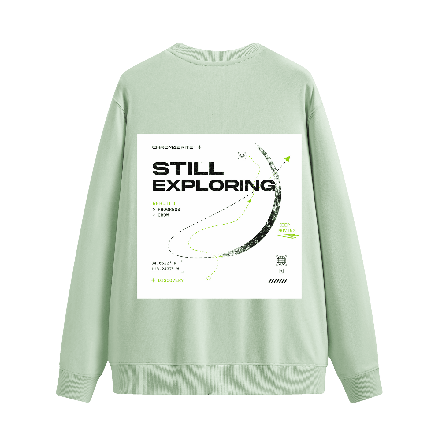 ChromaBrite "Still Exploring" Crewneck Sweatshirt ChromaBrite Clothing