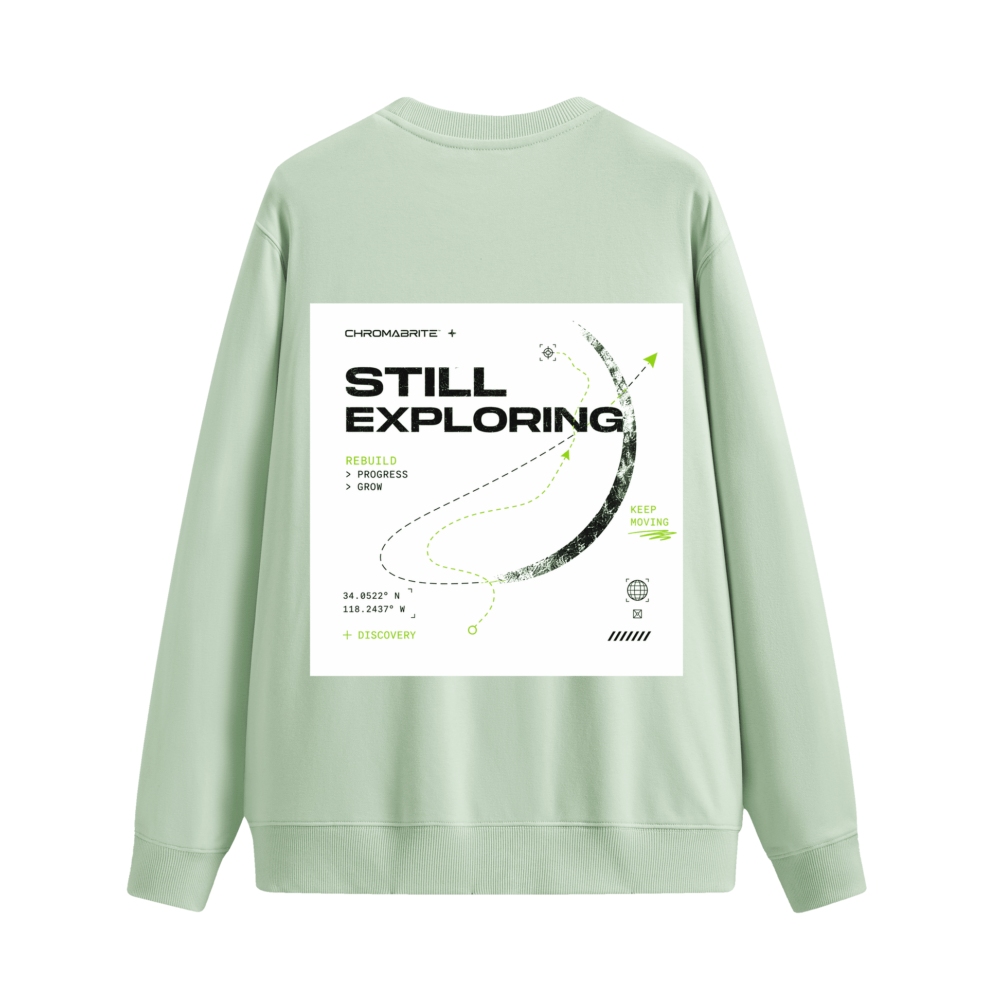ChromaBrite "Still Exploring" Crewneck Sweatshirt ChromaBrite Clothing